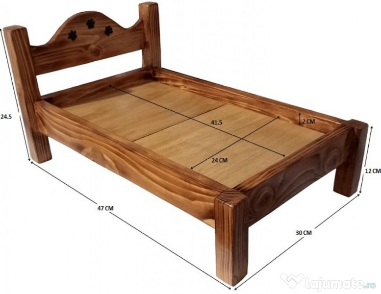 Patut din lemn pentru animale mici - pisici - caini