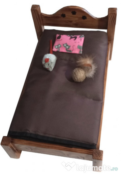 Patut din lemn pentru animale mici - pisici - caini