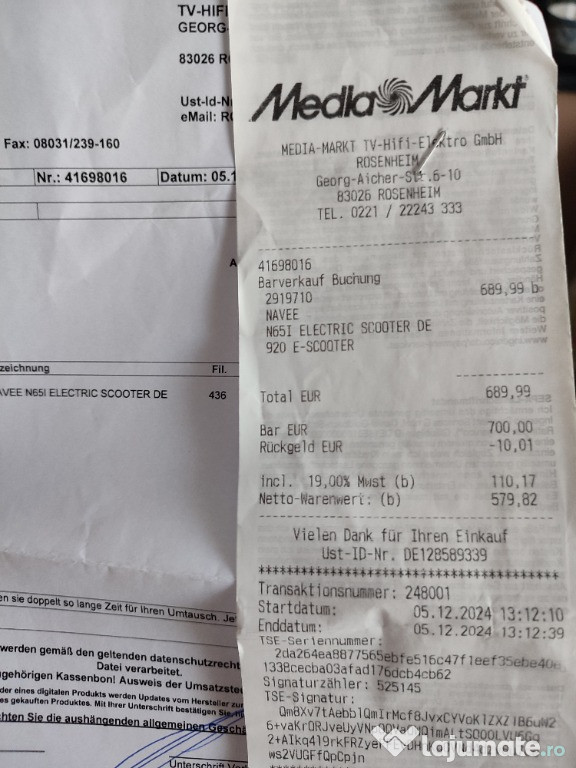 Scooter/Trotineta Electrica Navee N65i 