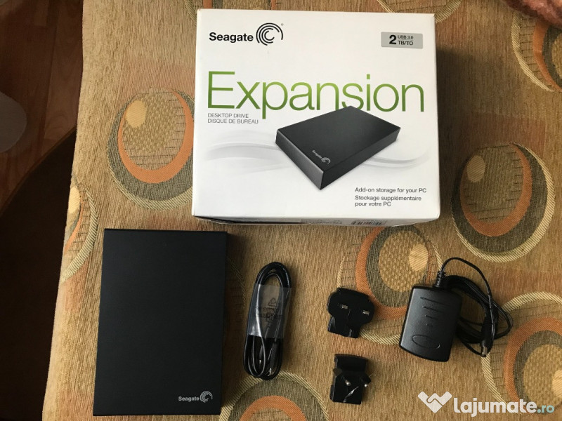 HDD extern Seagate Expansion Portable 2TB, USB 3.0, Negru