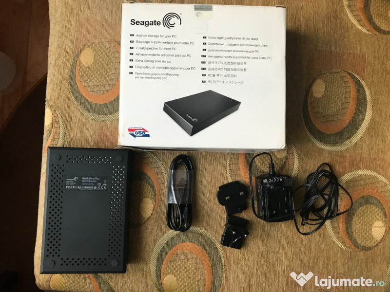 HDD extern Seagate Expansion Portable 2TB, USB 3.0, Negru