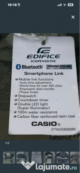 Ceas Casio solar sticla safir