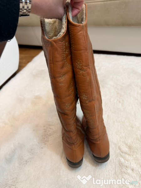 Cizme lungi piele naturala 