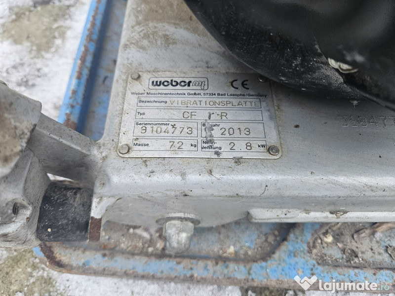Placa compactoare - Weber CF1 - 2013 - 72kg - 2.8kw 