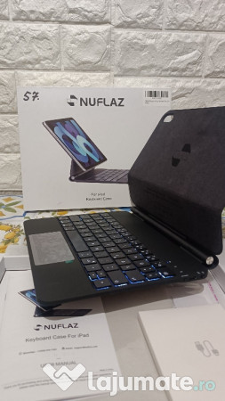 Husă cu tastatură Nuflaz X7 pentru iPad a10-a generație 2022,iluminare