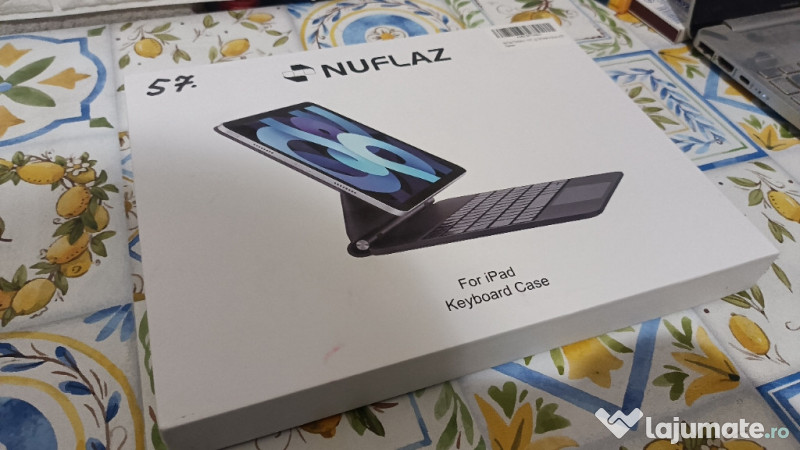 Husă cu tastatură Nuflaz X7 pentru iPad a10-a generație 2022,iluminare