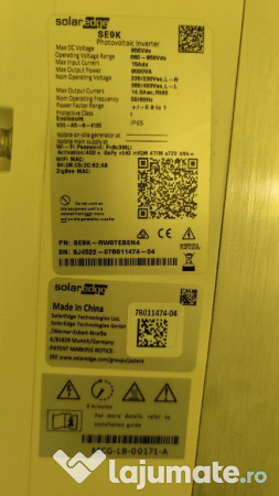 Invertor pentru sistem fotovoltaic trifazat SolarEdge SE9K 