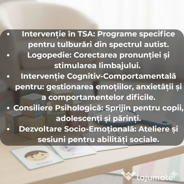 Psiholog Gura Humorului - Terapie TSA și Întârzieri Dezvoltare 
