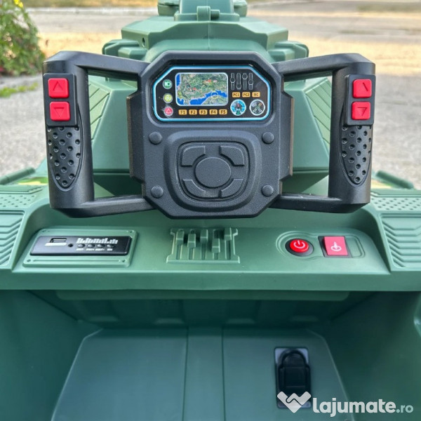 Tanculet electric Kinderauto Commander 2x 55W 12V 12Ah Verde