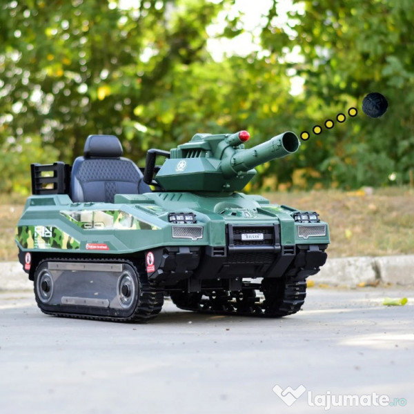 Tanculet electric Kinderauto Commander 2x 55W 12V 12Ah Verde