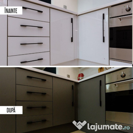 Colantare mobilă bucătărie, uși, dulap - imitații de lemn, marmură etc