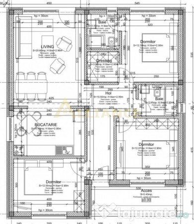 Casa de – TEREN 440mp – 4 camere mari – Proiect modern 