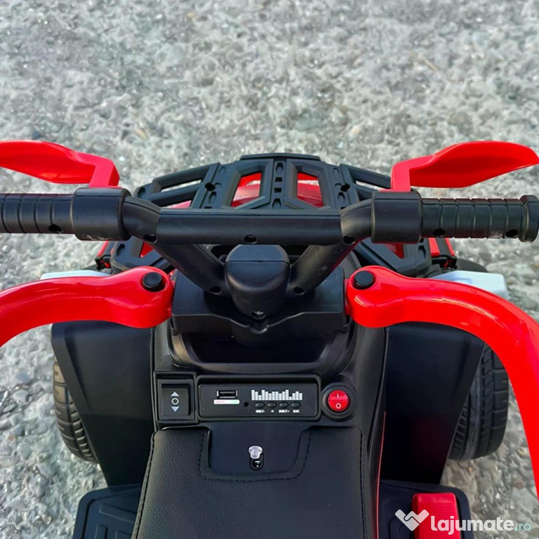ATV electric cu maner 4 in 1, Kinderauto Hercules 35W 6V, RC #RED 