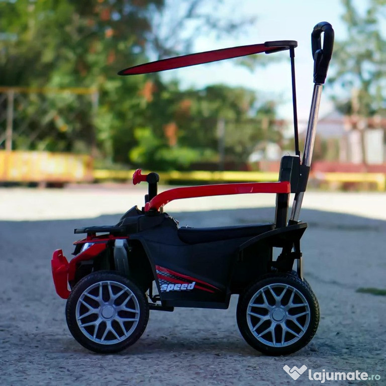 ATV electric cu maner 4 in 1, Kinderauto Hercules 35W 6V, RC #RED 
