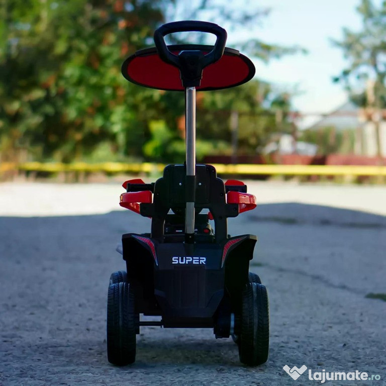 ATV electric cu maner 4 in 1, Kinderauto Hercules 35W 6V, RC #RED 