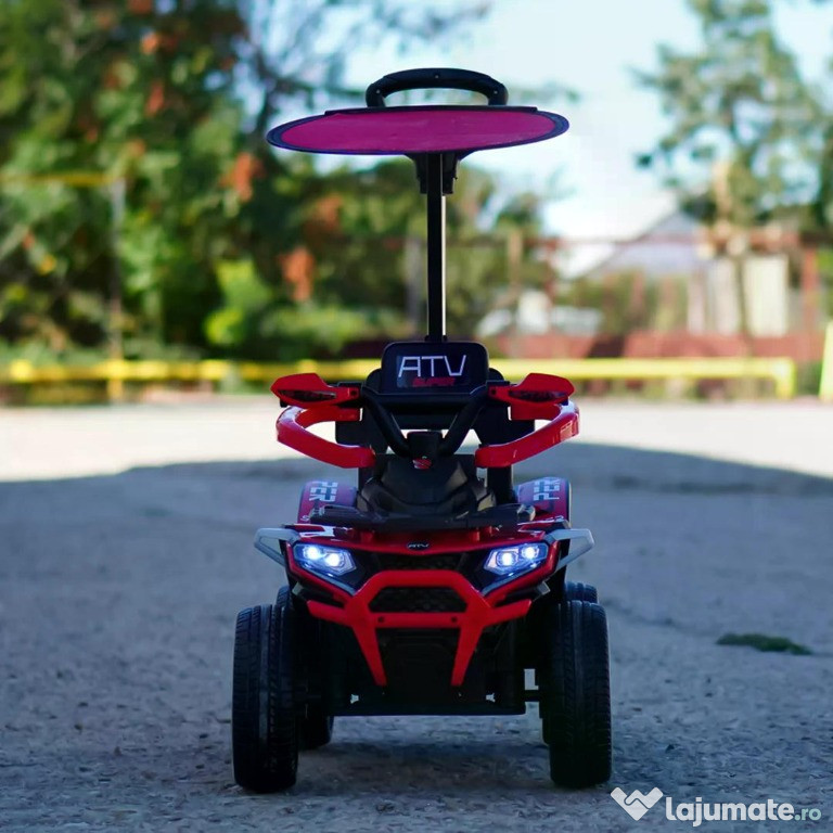 ATV electric cu maner 4 in 1, Kinderauto Hercules 35W 6V, RC #RED 