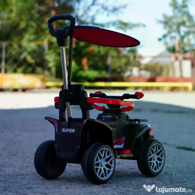 ATV electric cu maner 4 in 1, Kinderauto Hercules 35W 6V, RC #RED 