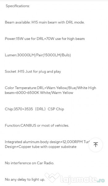 Led auto 15 drl ( lumina alba )