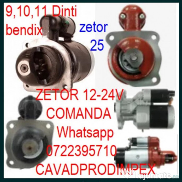 Electromotor tractor Zetor 9,10,11 dinti la bendix 12-24Volti 