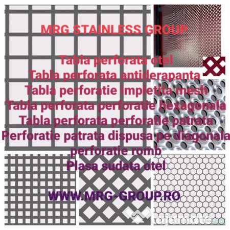 Tabla perforata inox gauri rotunde 1mm tip R10T15 sita otel