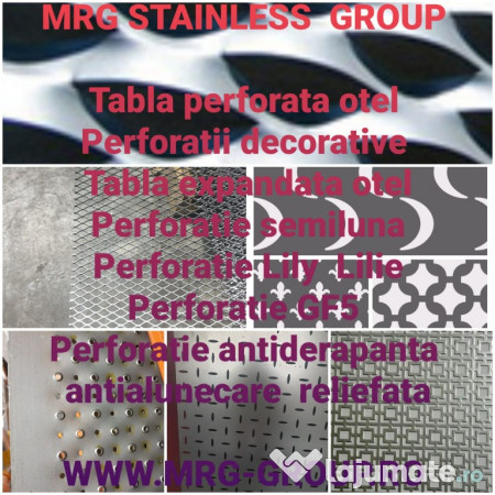 Tabla perforata inox gauri rotunde 1mm tip R10T15 sita otel