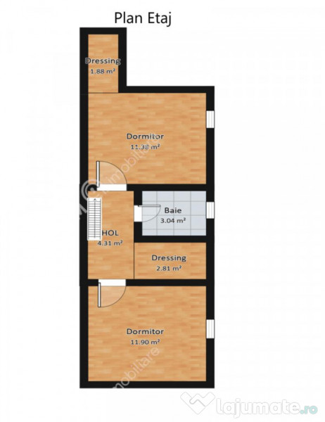 Apartament cu 3 camere 2 bai situat in zona Rahovei din Sibi 