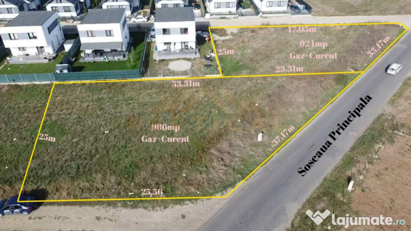 De vanzare loturi la soseaua principala! Comuna Berceni 