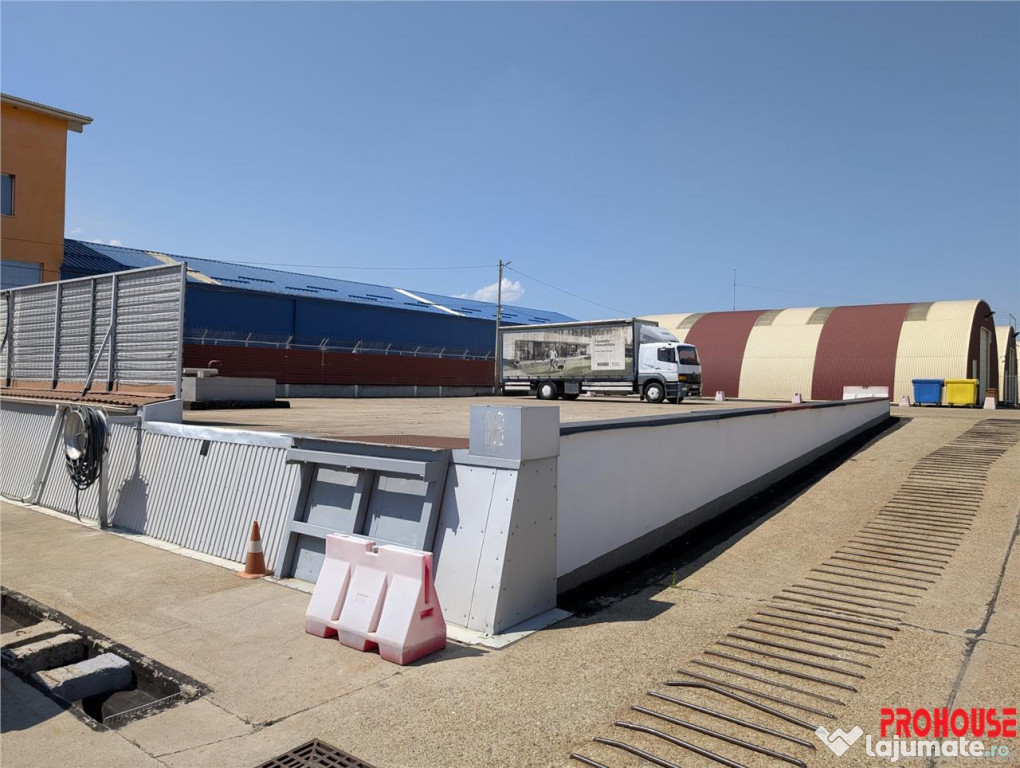 Hala moderna, izolata termic rampa platforma betonata -