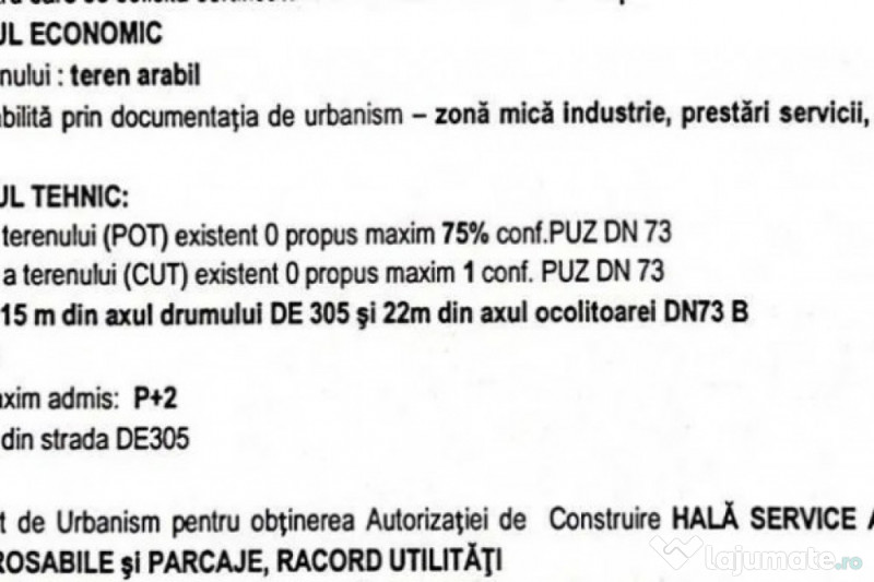 Teren intravilan locatie premium cu CU, aflata in proximitat 