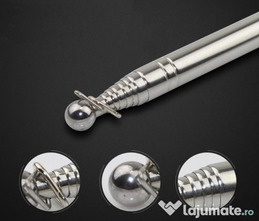 Stâlp pentru steag - bener telescopic - oțel inoxidabil marimi diferit 