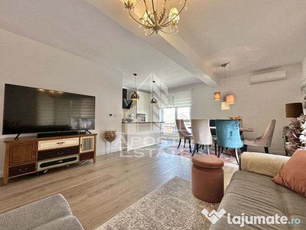 Penthouse cu 3 camere si 2 bai, complet mobilat si utilat...