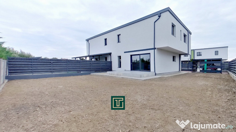 Duplex nou cu 4 camere eficient energetic in stil minimalist in Gai 