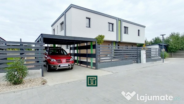 Duplex nou cu 4 camere eficient energetic in stil minimalist in Gai 