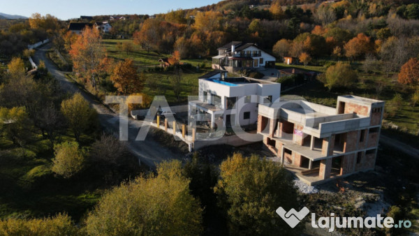 Vila premium Cisnadioara – panorama, piscina infinity, ter