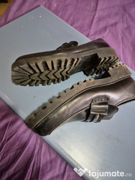 Pantofi barbatesti, piele naturala, 46, supercalitate, purtati o data 