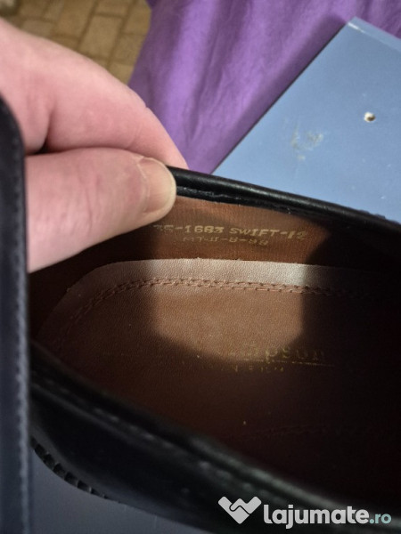 Pantofi barbatesti, piele naturala, 46, supercalitate, purtati o data 