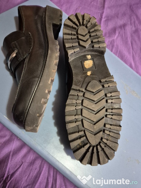 Pantofi barbatesti, piele naturala, 46, supercalitate, purtati o data 