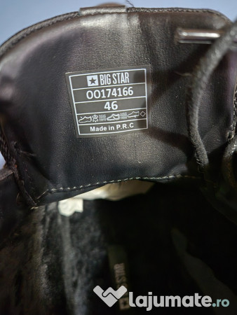 Ghete barbatesti BIG Star, piele naturala, supercalitate, 46, noi. 