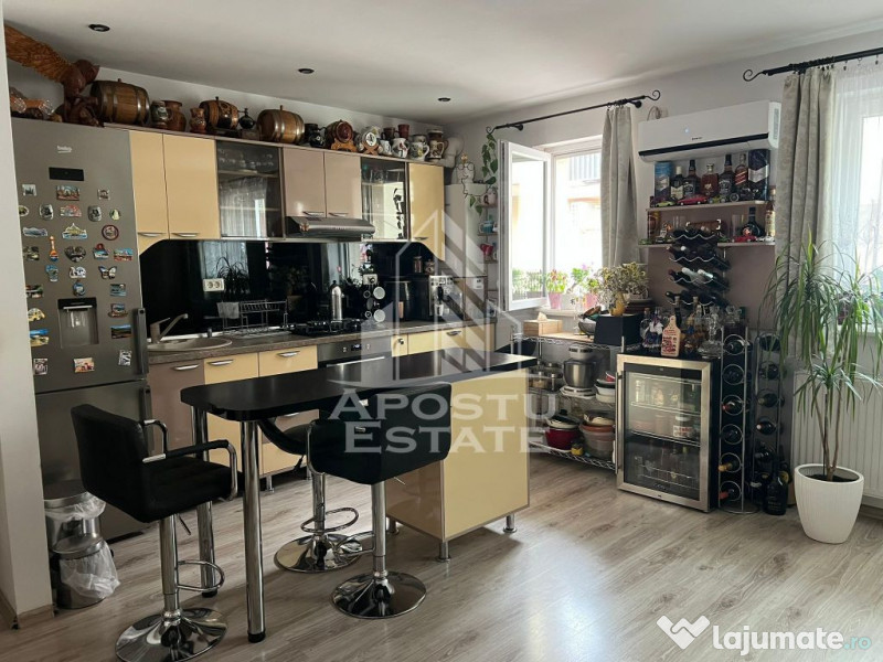 Apartament cu 2 camere complet mobilat si utilat la etaju... 