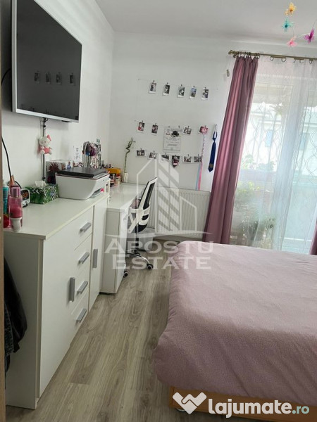 Apartament cu 2 camere complet mobilat si utilat la etaju... 
