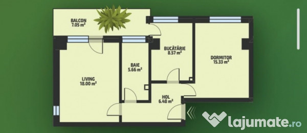 Ap. 2 cam, bloc nou, Tătărași, etaj intermediar, COMISION 0%