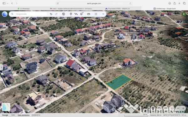Teren in suprafata de 854 mp utili, cu deschidere pe strada