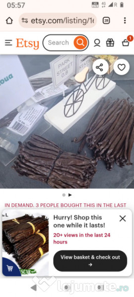 50 păstăi vanilie Bourbon Madagascar L 14-16cm 