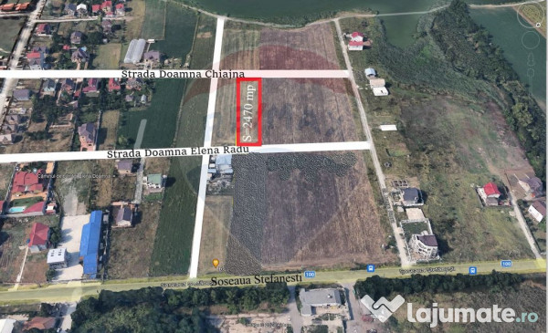 Teren intravilan, 2470 mp, dubla deschidere, Afumati 