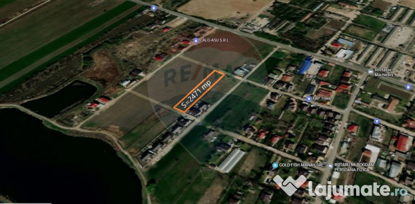 Teren intravilan, 2470 mp, dubla deschidere, Afumati 