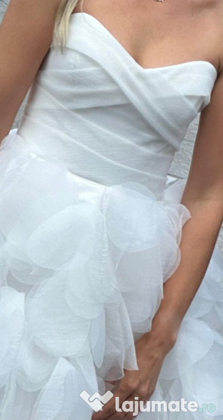 Rochie de mireasa scurta semnata Ana Radu 