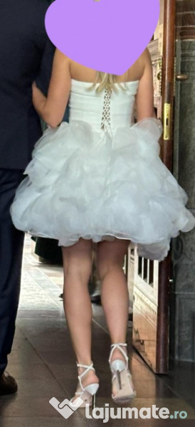 Rochie de mireasa scurta semnata Ana Radu 