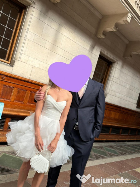 Rochie de mireasa scurta semnata Ana Radu 