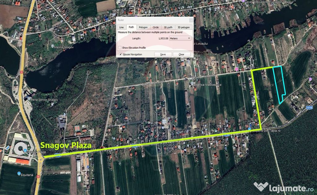 Teren intravilan, 9195 mp, dubla deschidere,Vladiceasca/S...