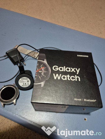 Galaxy Watch Samsung 46mm, Silver, bratara metalica deosebita 